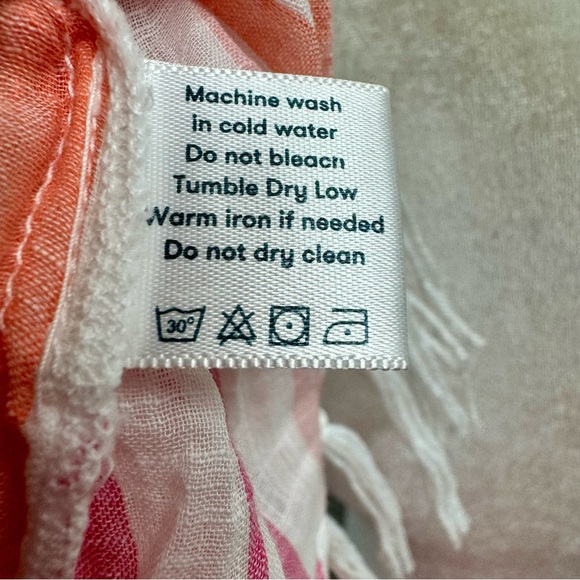 Roller Rabbit Tunic Swim Coverup Stripe Dress Tassels Pink Orange White Small S - Picture 8 of 12